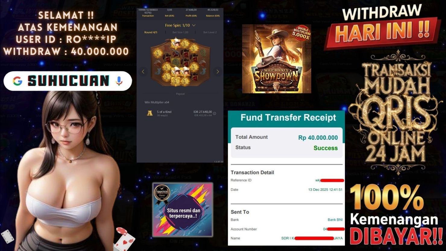 SUHUCUAN JACKPOT SLOT WILD BOUNTY SHOWDOWN